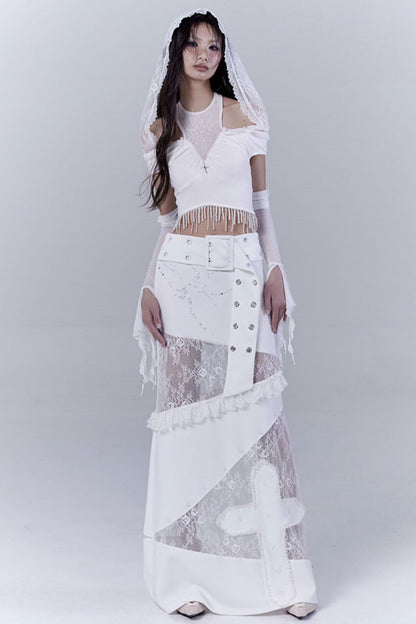 Ethereal White Lace Dream Hoodie