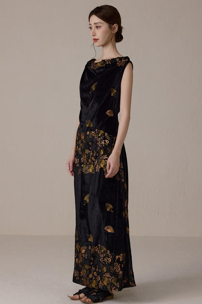 Retro Gold Swing Dress