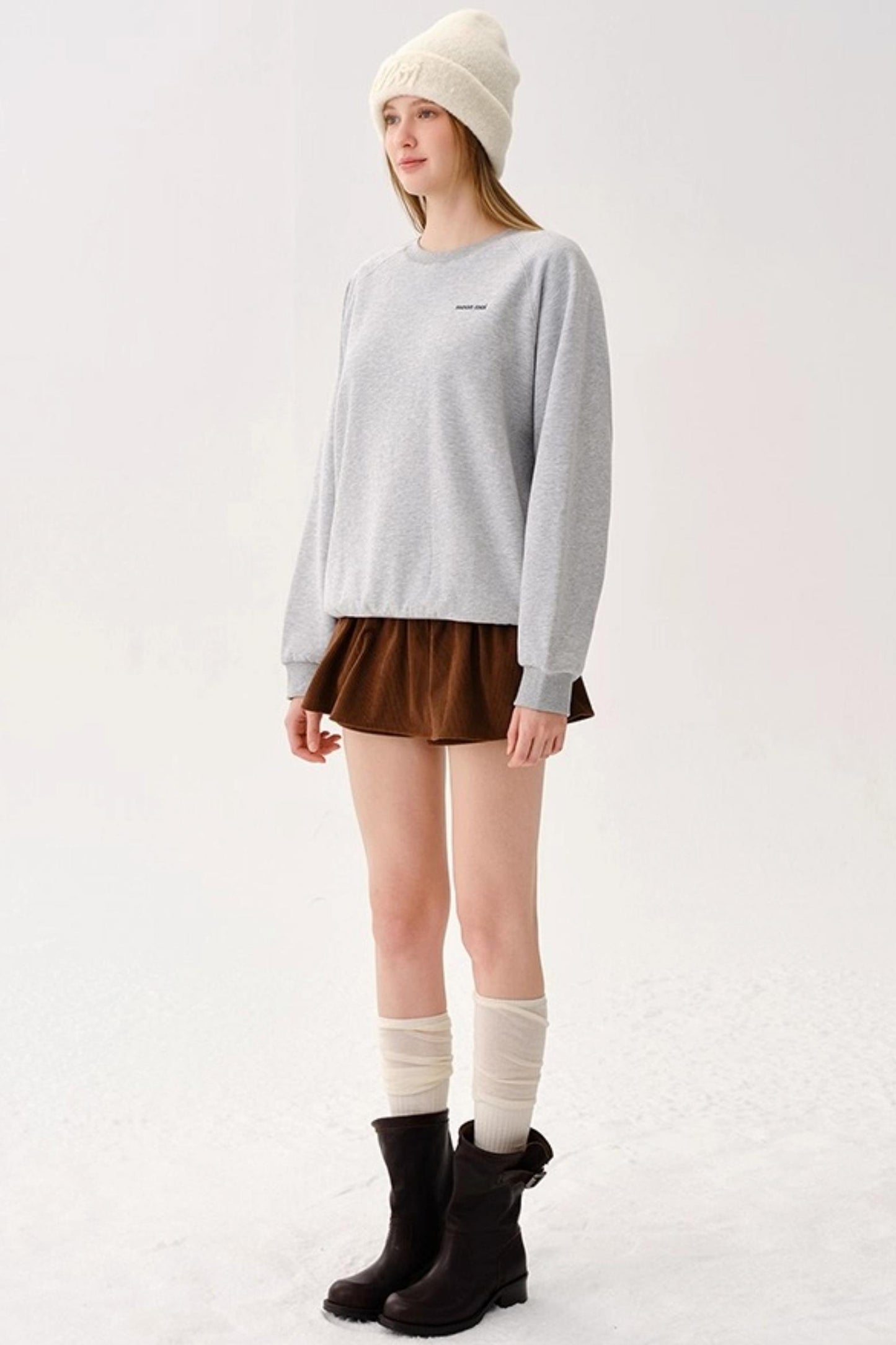 Elastic Waist Corduroy Pants