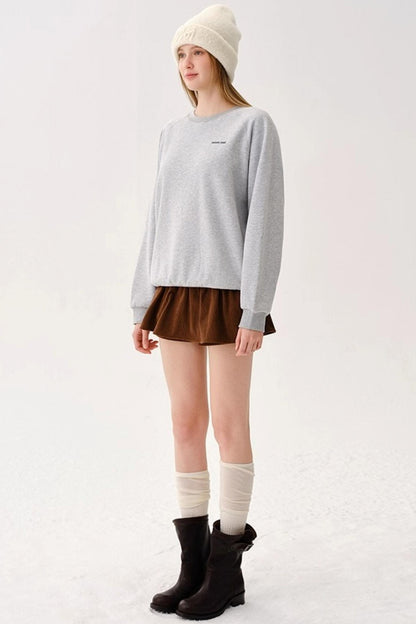 Elastic Waist Corduroy Pants