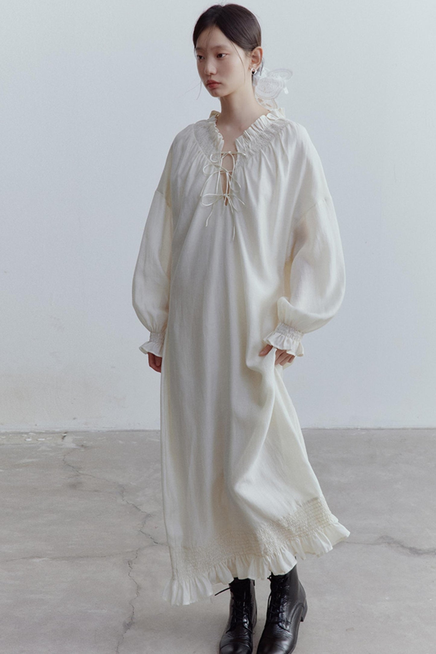 Soft Skin-Friendly Linen Cocoon Dress