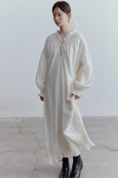 Soft Skin-Friendly Linen Cocoon Dress