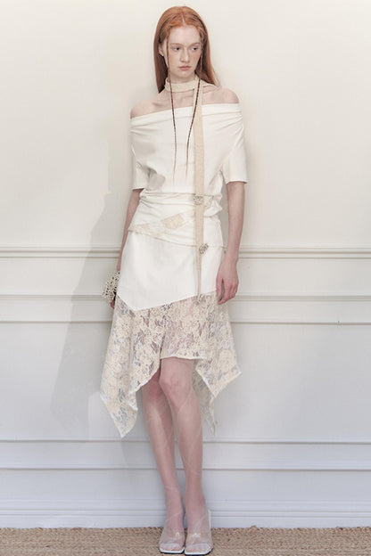 Asymmetrical Lace Top