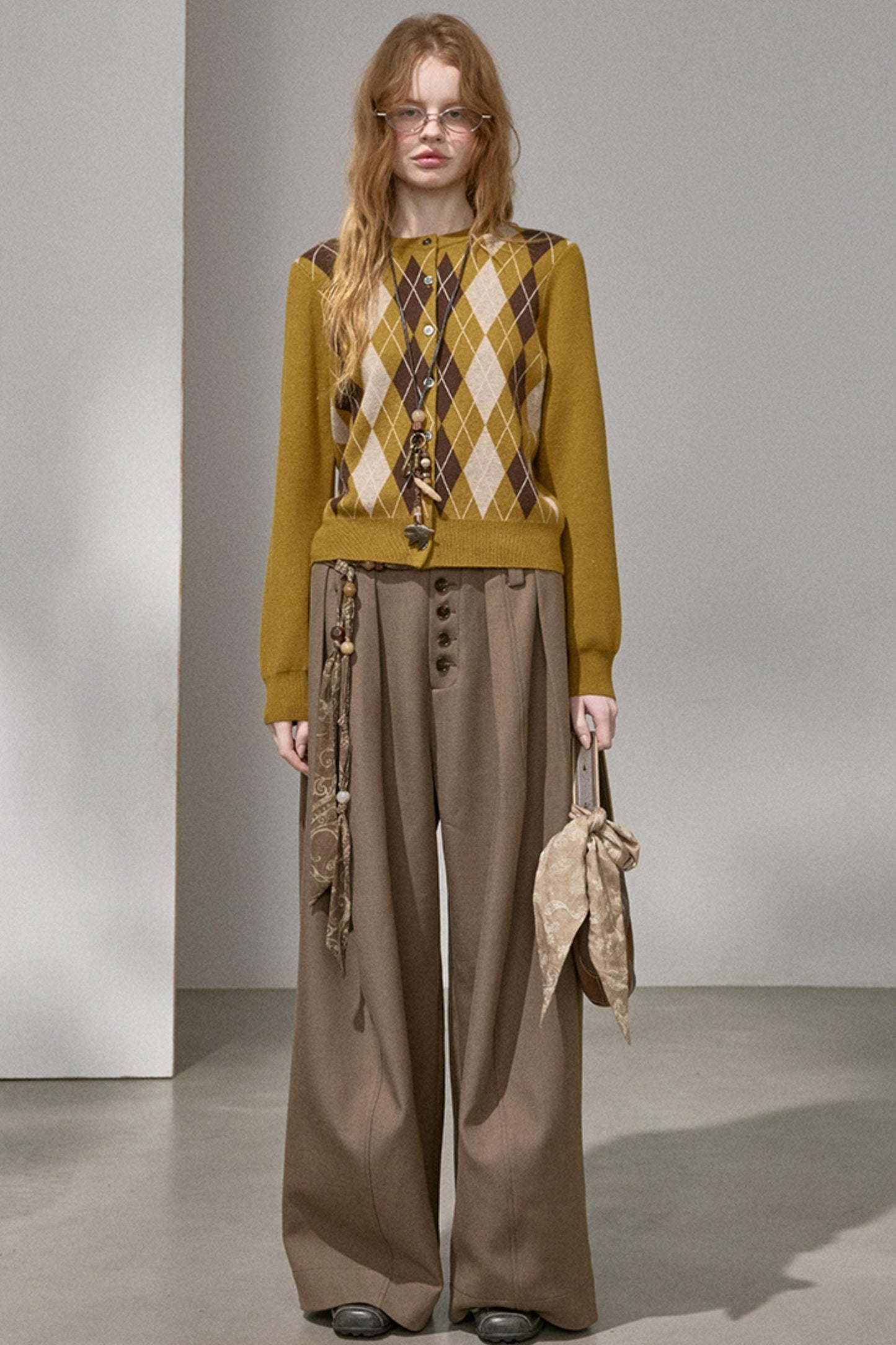 Retro Color-Blocked Knitted Top