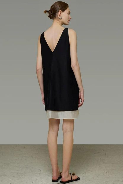 Color-Blocked Midi Dress
