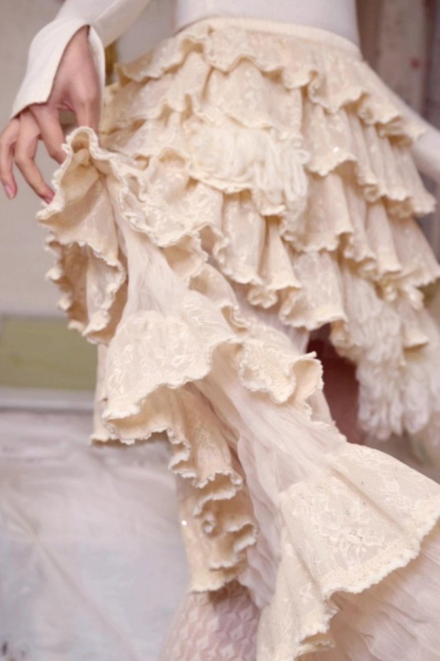 Lace Cake Irregular Multi-Layer Skirt