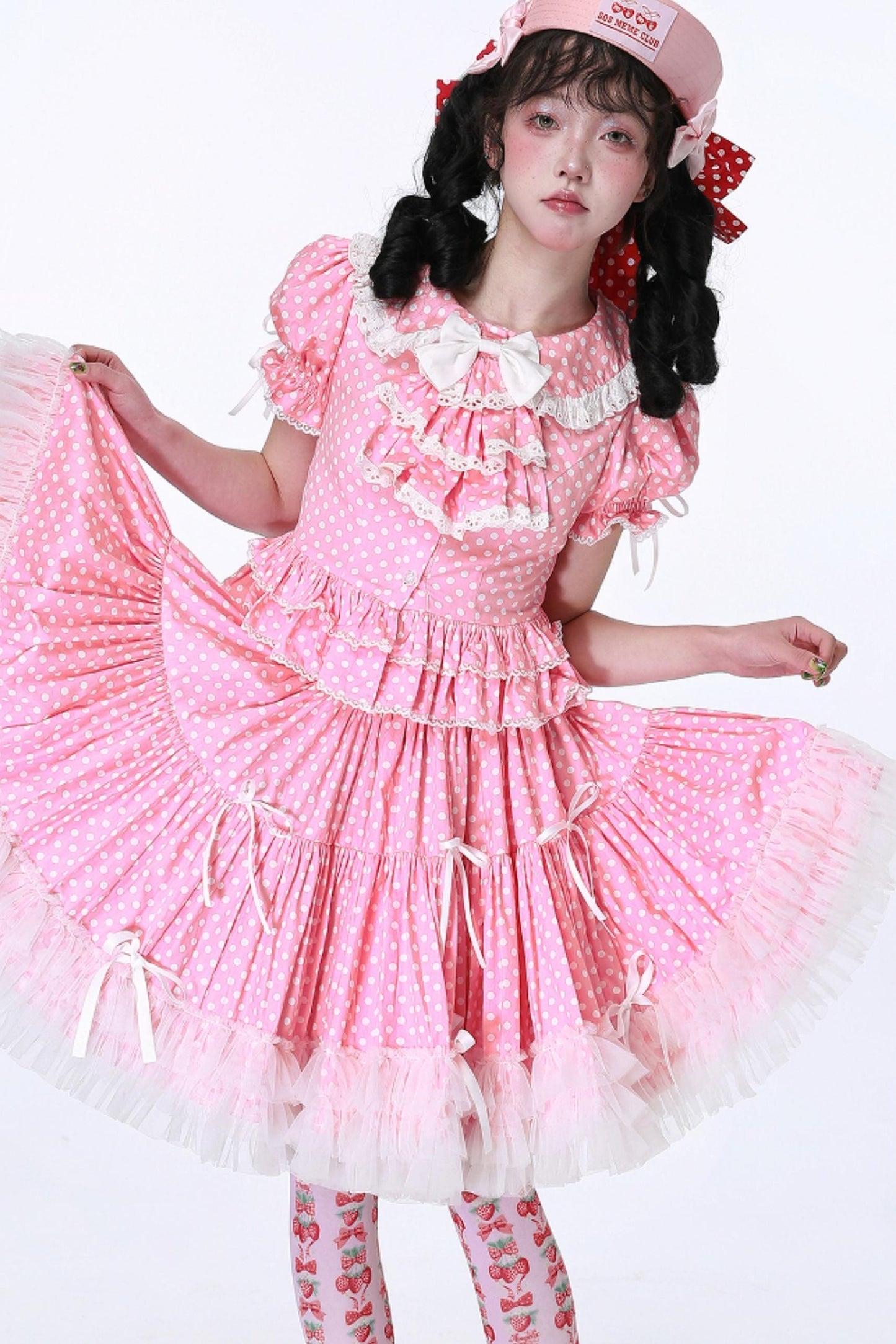 Pink Polka Dot Skirt