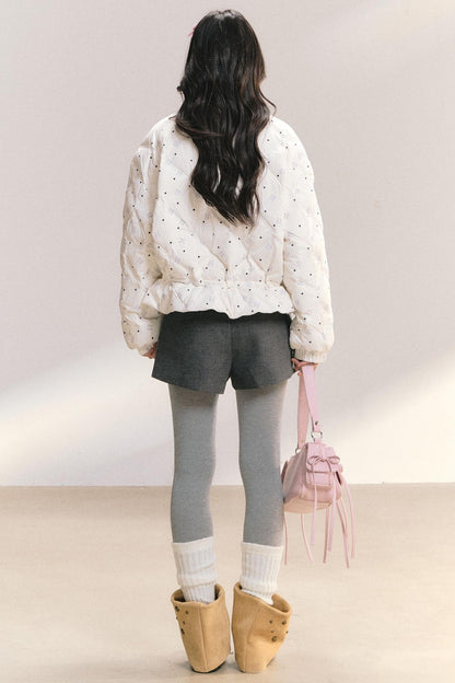 Lace Collar Down Jacket