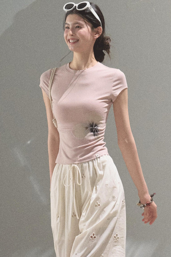 Begonia Bloom Slim Fit T-Shirt