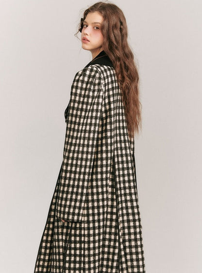 Wool Plaid Warm Coat