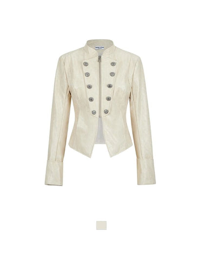 European Palace Beige Leather Jacket