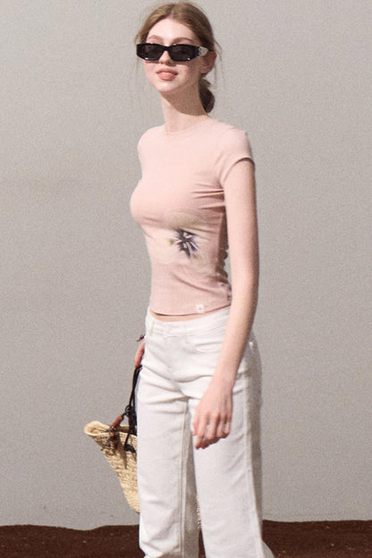 Begonia Bloom Slim Fit T-Shirt