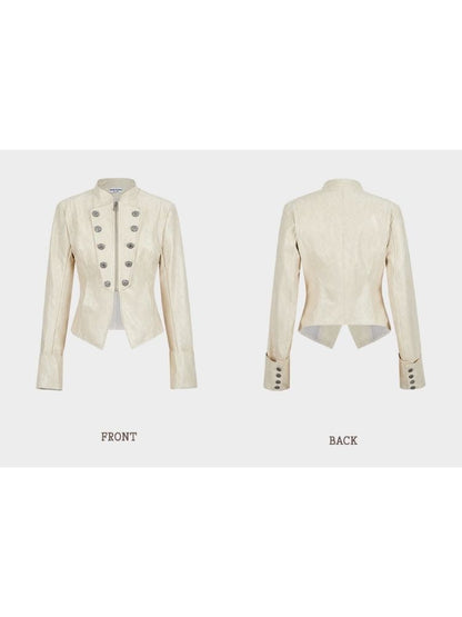 European Palace Beige Leather Jacket