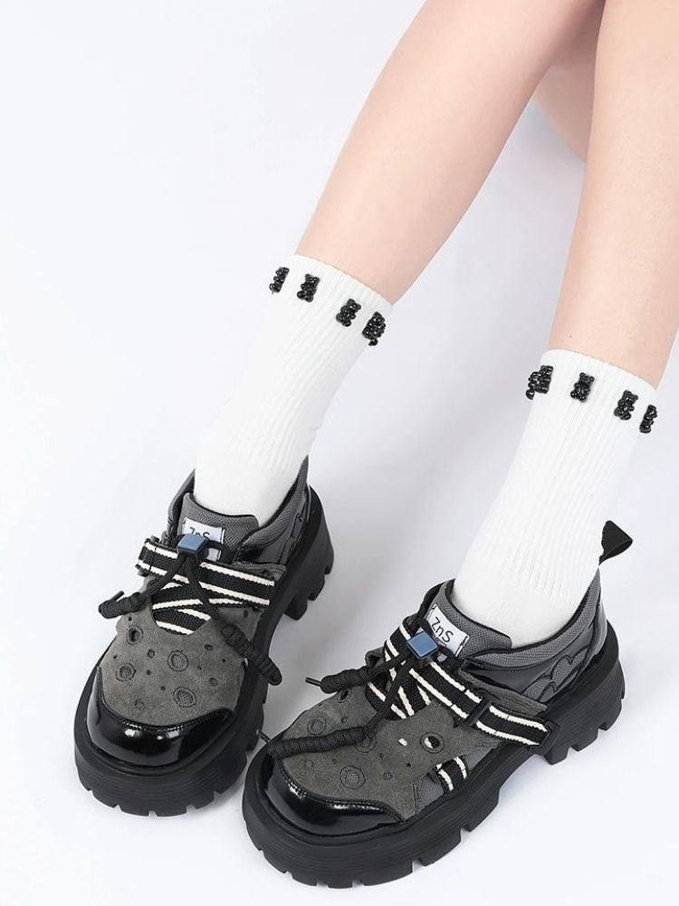 Border Band Sporty Casual Platform Shoes