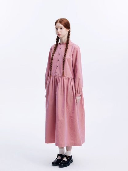 Basic Long Sleeve Literary Dress