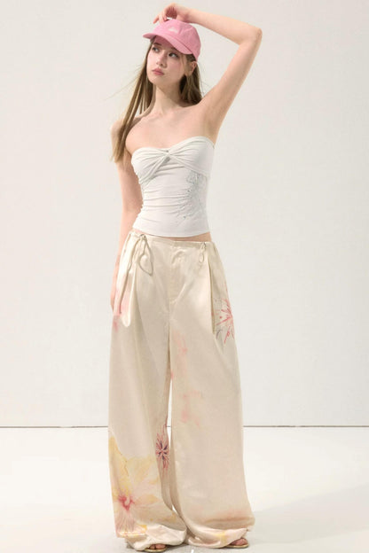 Gradient Print Drawstring Pants