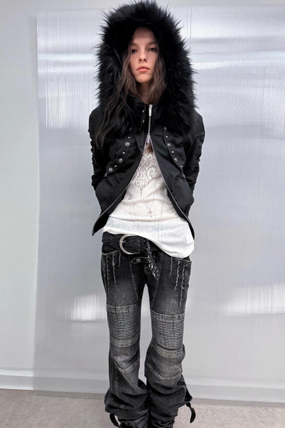 Autumn Short Waist Fur Jacket