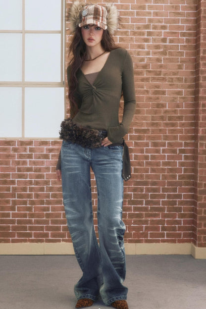 Winter V-Neck T-Shirt