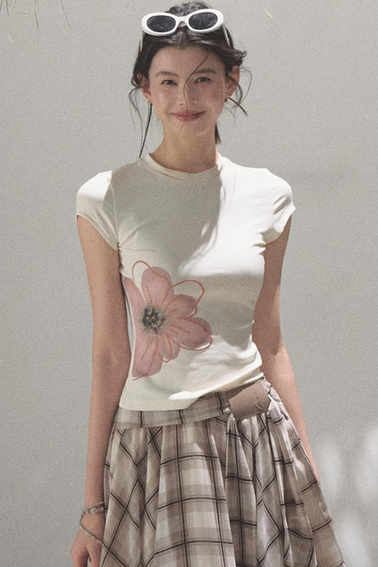 Begonia Bloom Slim Fit T-Shirt