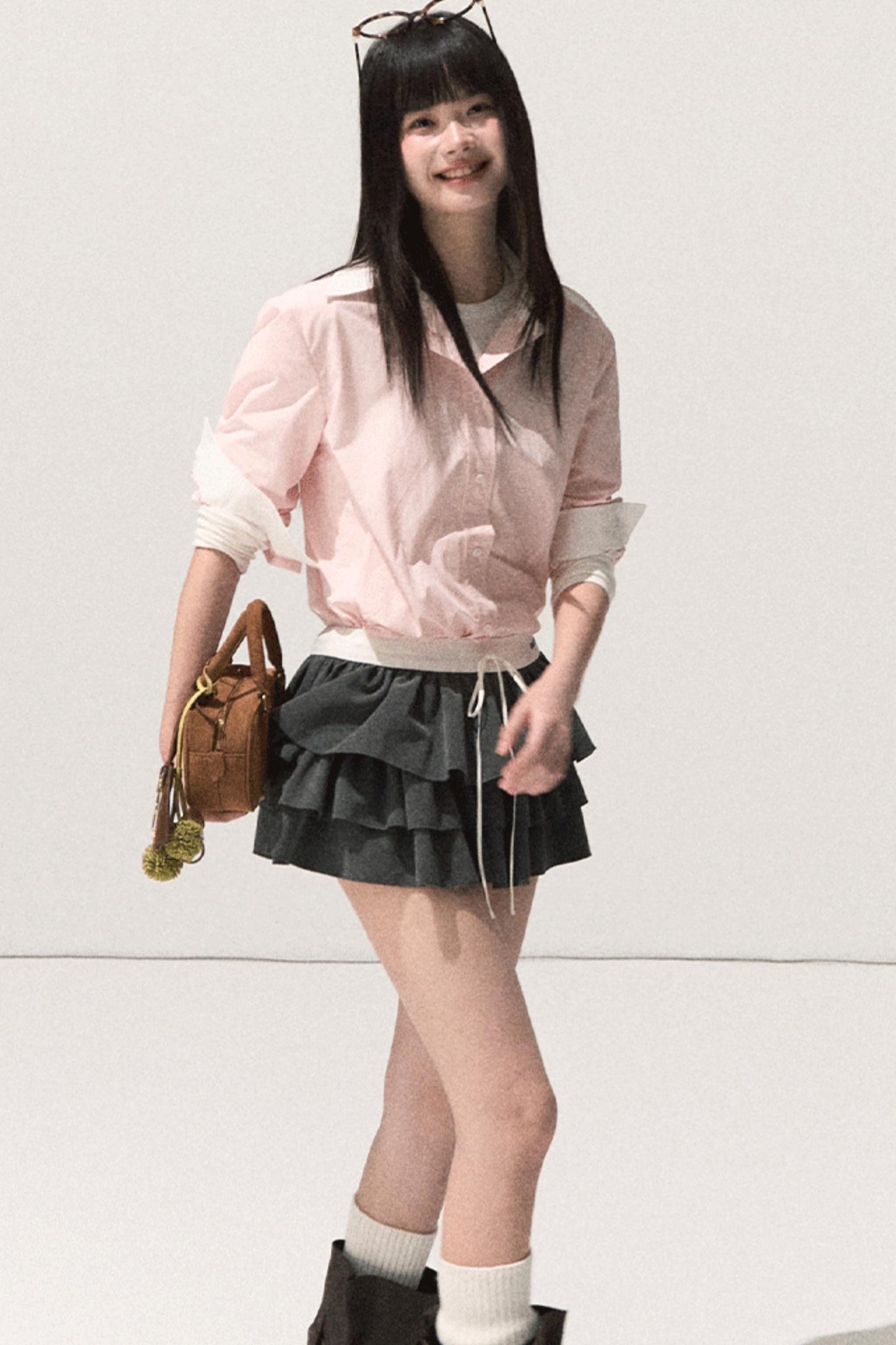 Good Weather Lace Slim Waist Long Sleeve T-Shirt