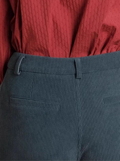 Corduroy Straight 9-minute Pants