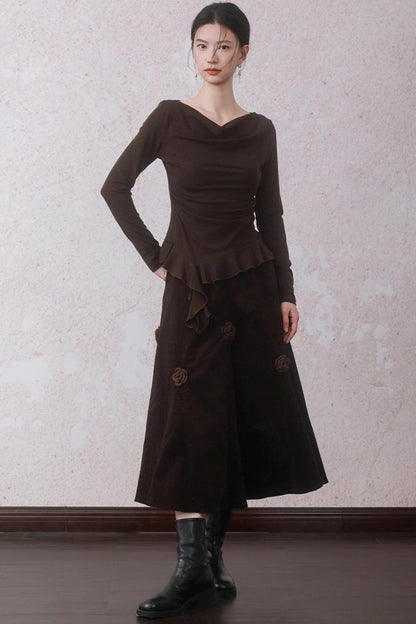 Autumn Cocoa Brown T-shirt