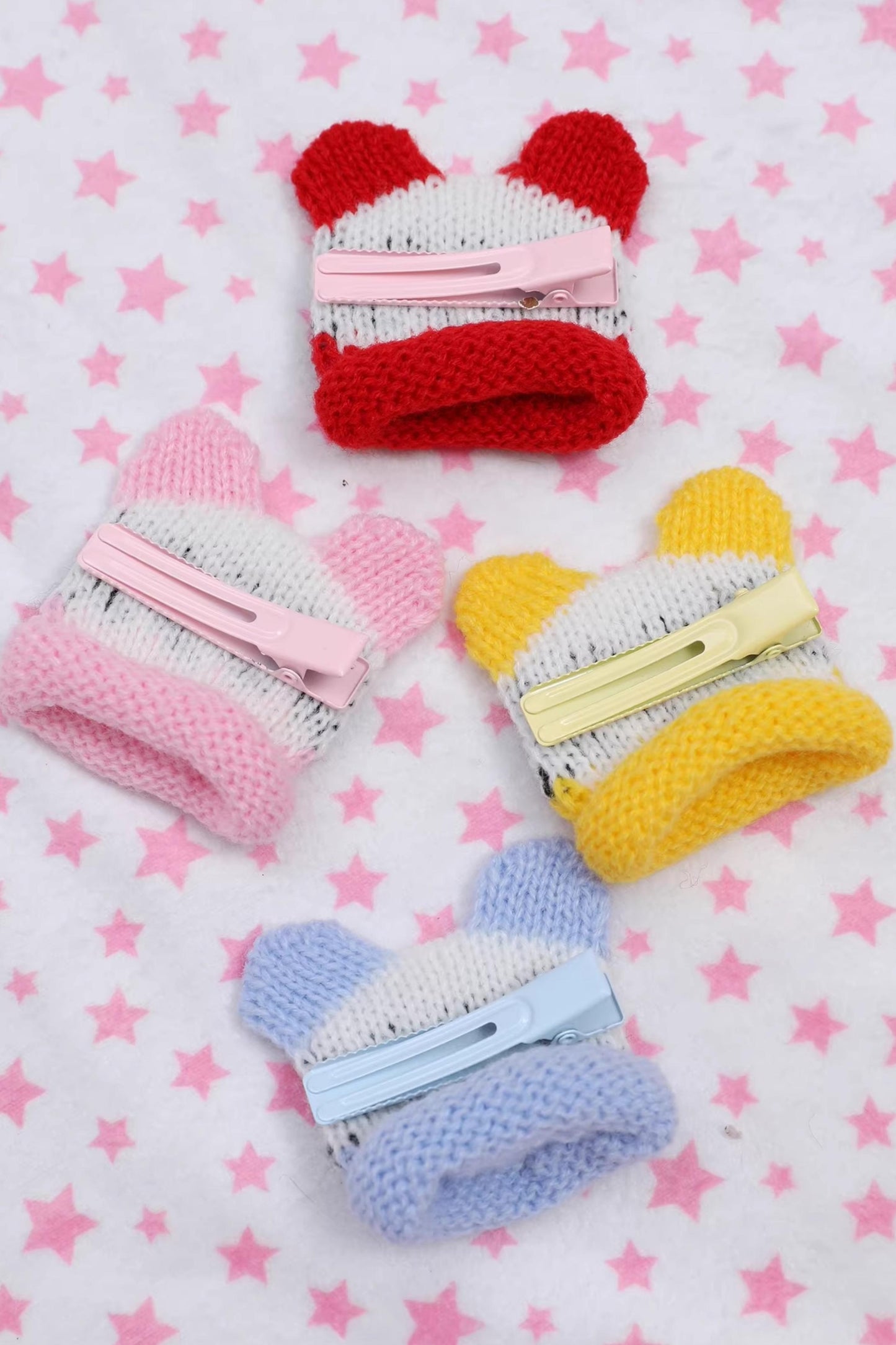 Cute Knitted Bear Hairpin