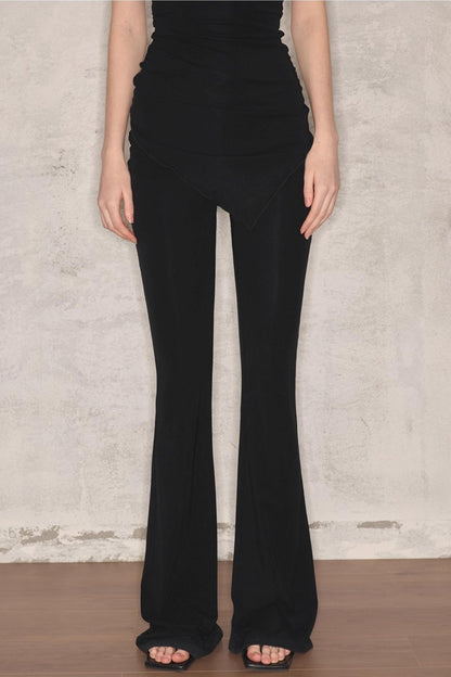 Folded Waist Slim Yoga Slacks