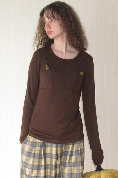 Cashmere Fake Two Piece T-Shirt