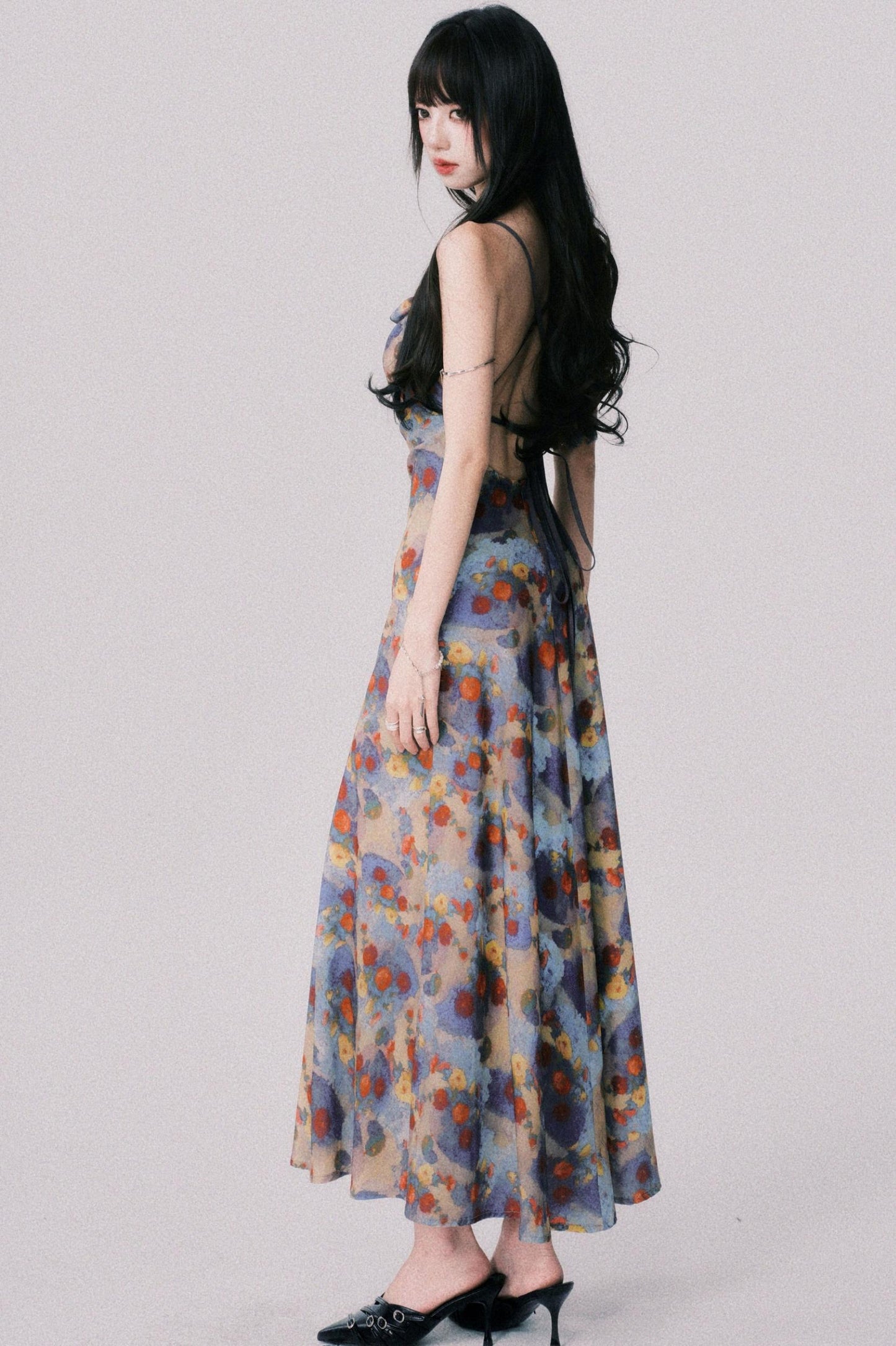 French Halter Swing Dress