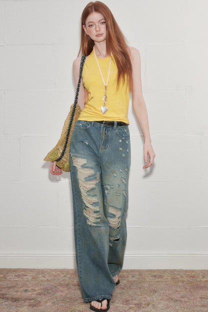 Summer Chic Distressed Jeans
