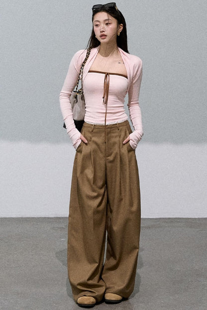 Embroidered Lace Casual Scimitar Wide-Leg Pants