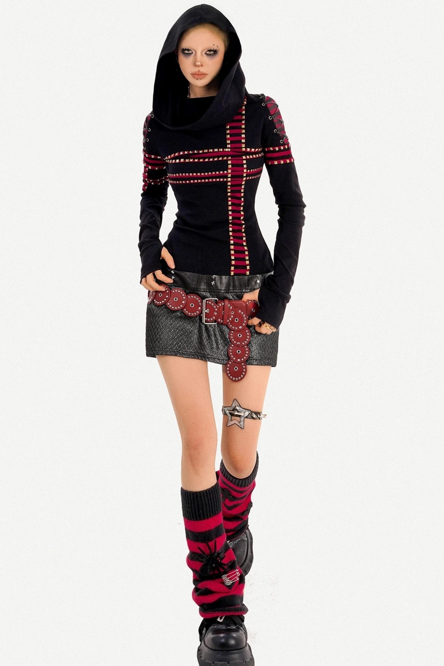 Dark Punk Hooded Top