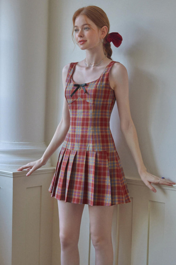 Vintage Pink Suspender A-line Dress