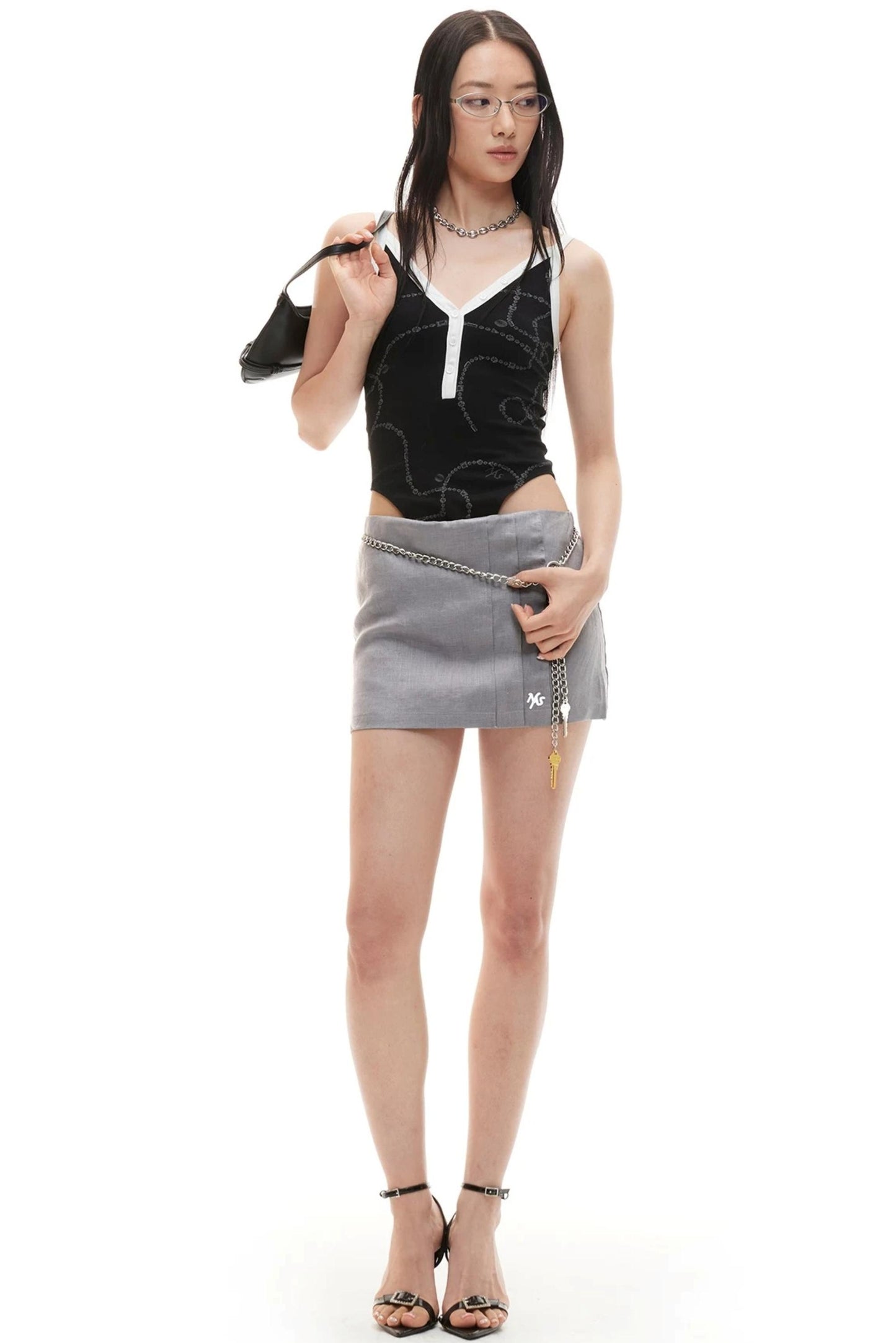 Lyocell Linen A-Line Short Skirt