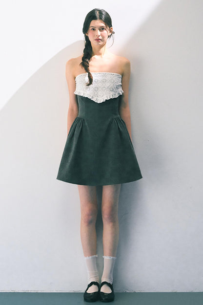 Textured Lace Panel Dress