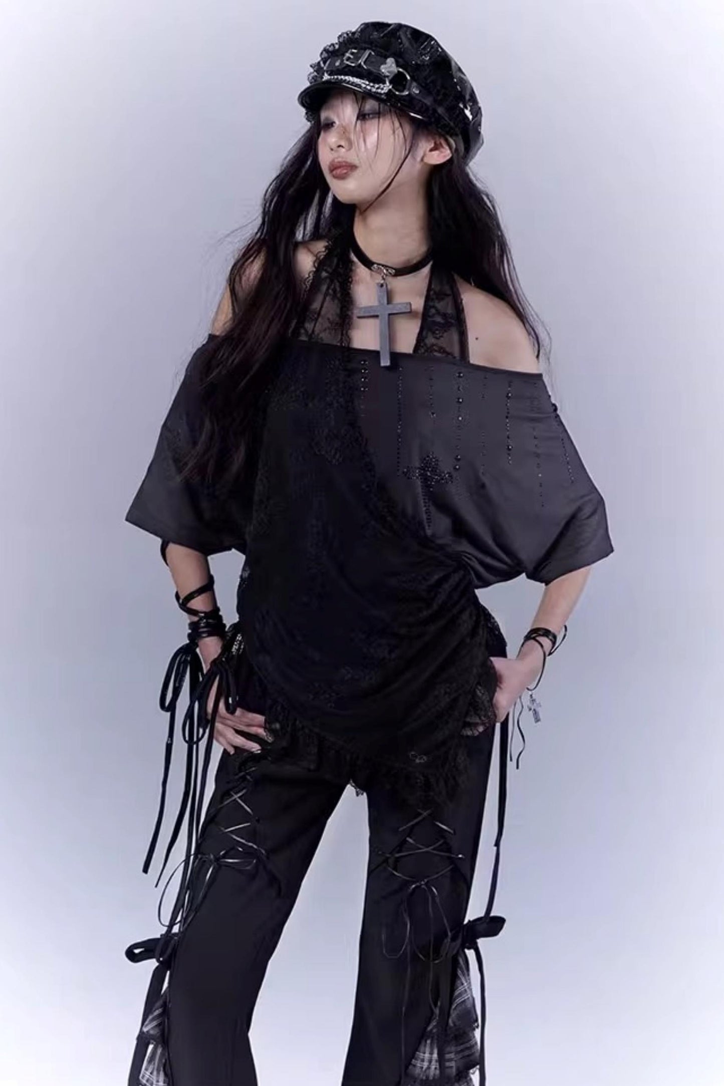 Century Plaid Lace Pants