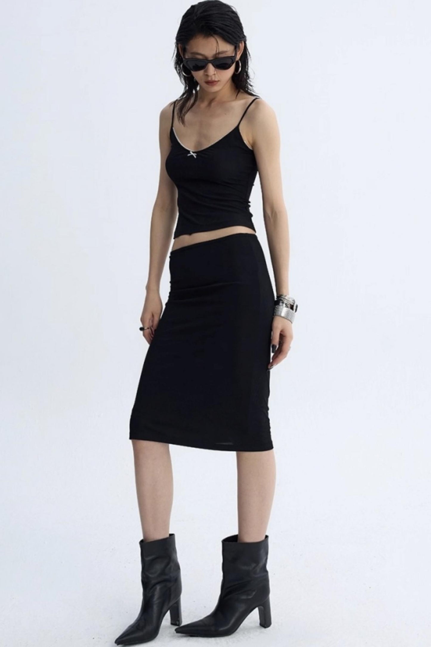 Cool Lace Bow Three-Piece Set-Up