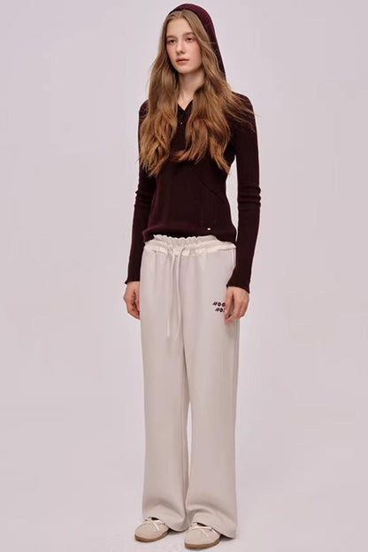 Skin-Friendly Ribbed Sweatpants