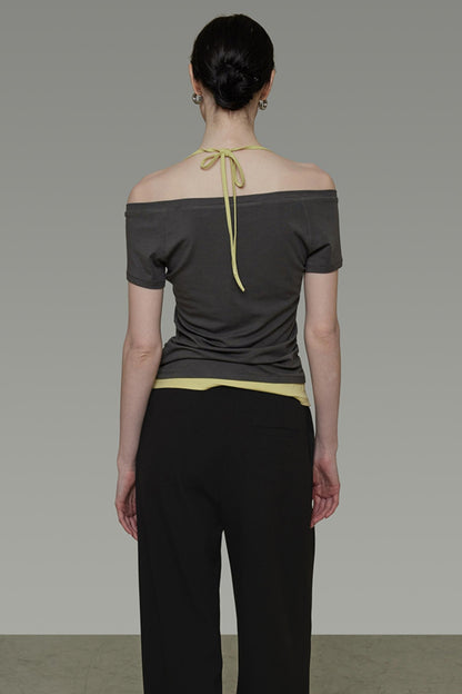 Dark Grey V-Neck Tee