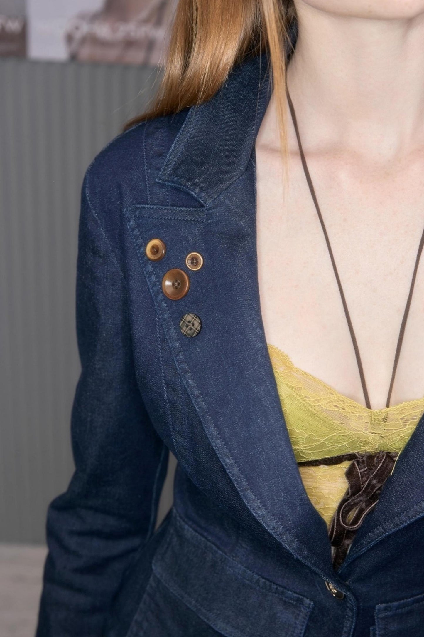 Retro Charm Denim Short Coat