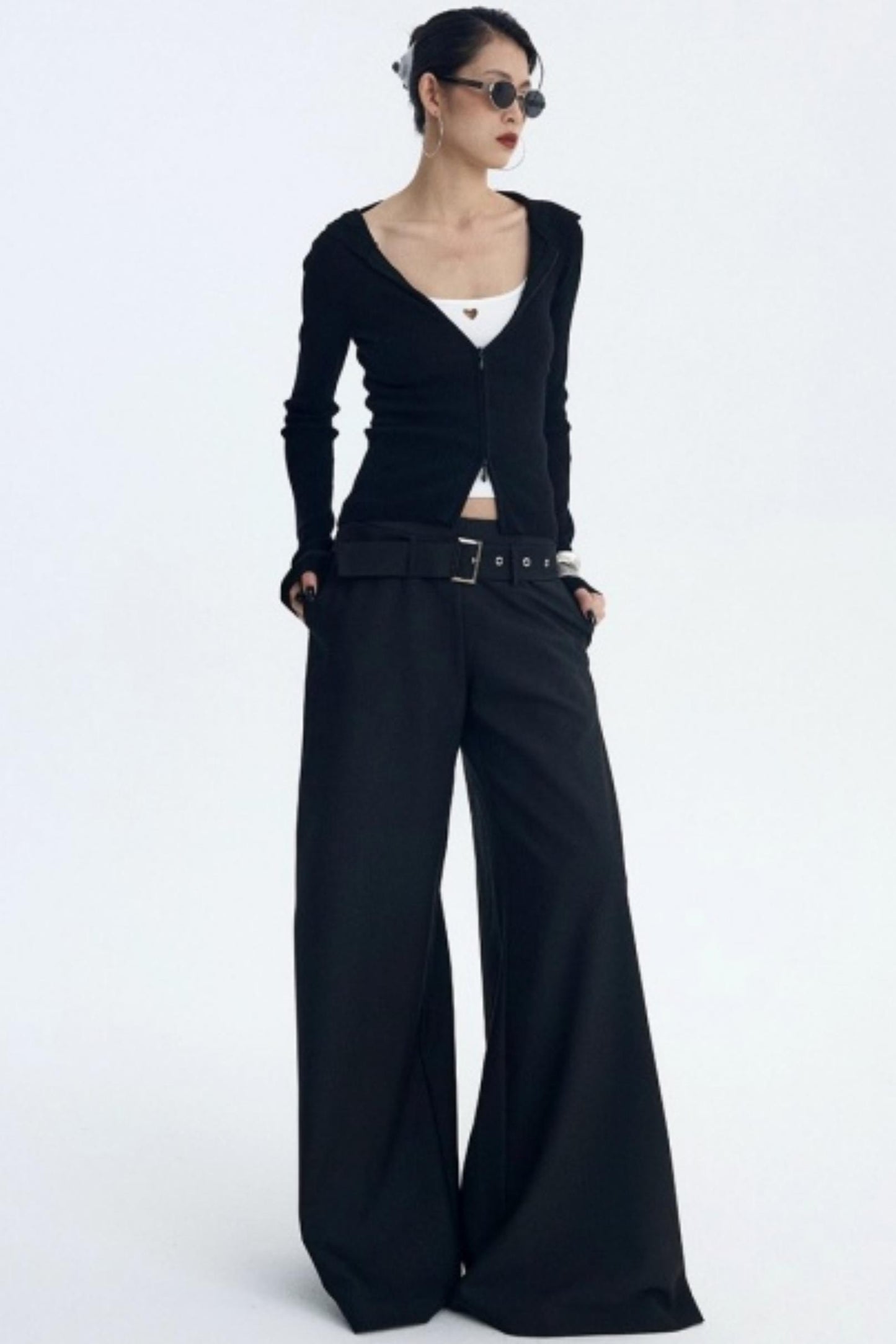 Wool Blend Hooded Cardigan