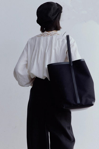 Lace Stitching Heavy Work Cuffs Shirt