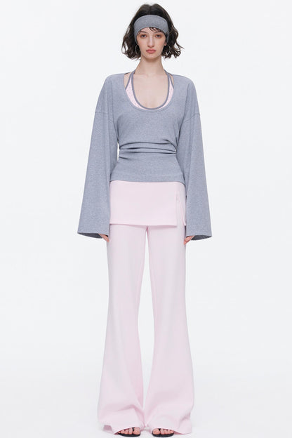 Skin-Friendly Knit Skirt Pants