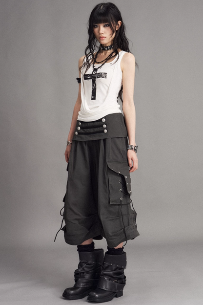 gilet street punk con croce