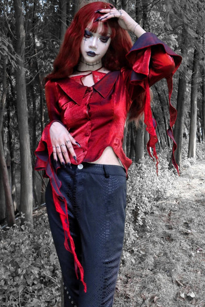 Vampire Blood Red Halterneck Top