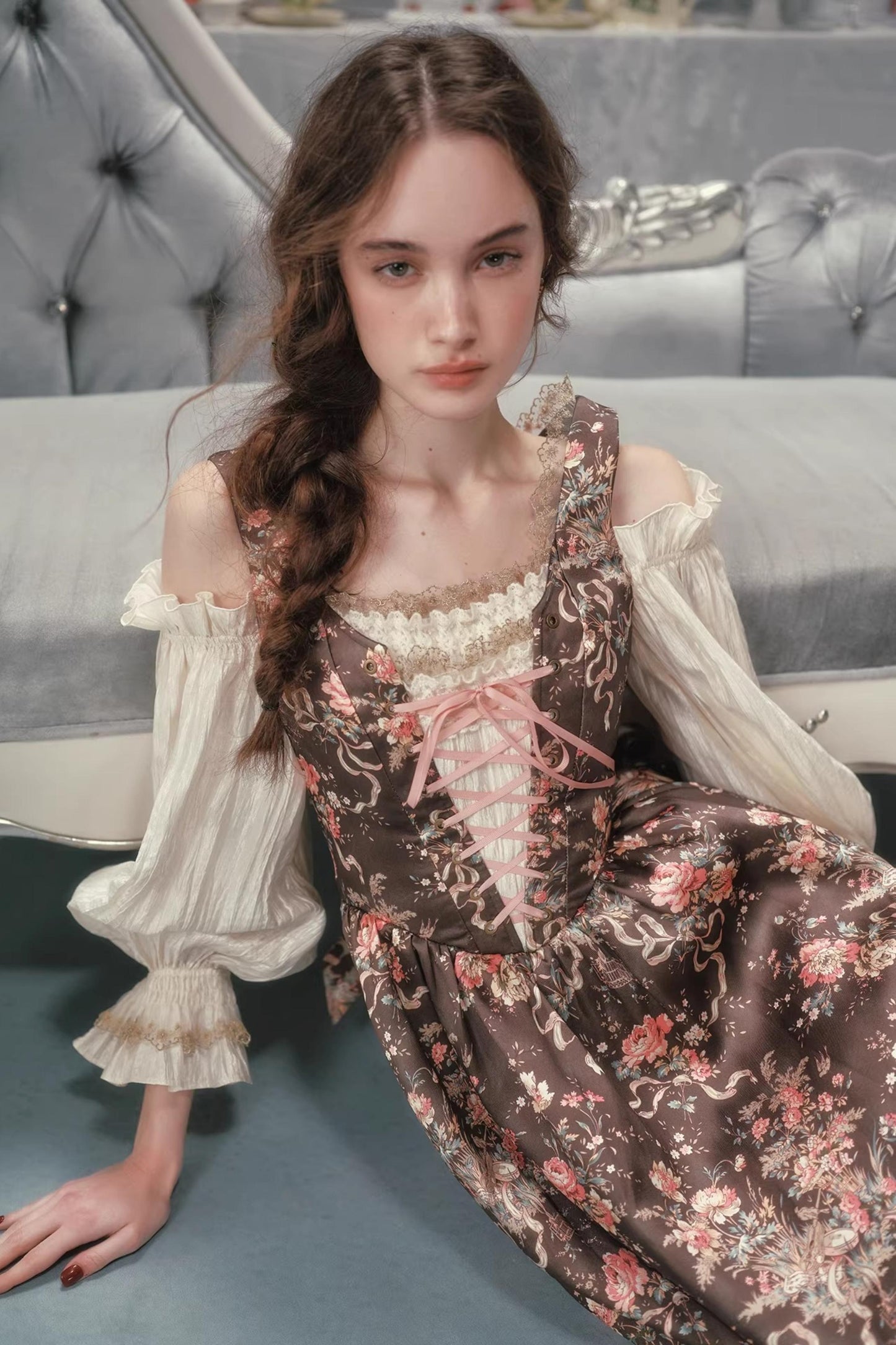 Lacemade French Floral Dress