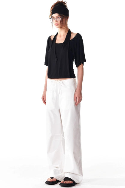 Soft Skin-Friendly Halterneck Stretch T-Shirt