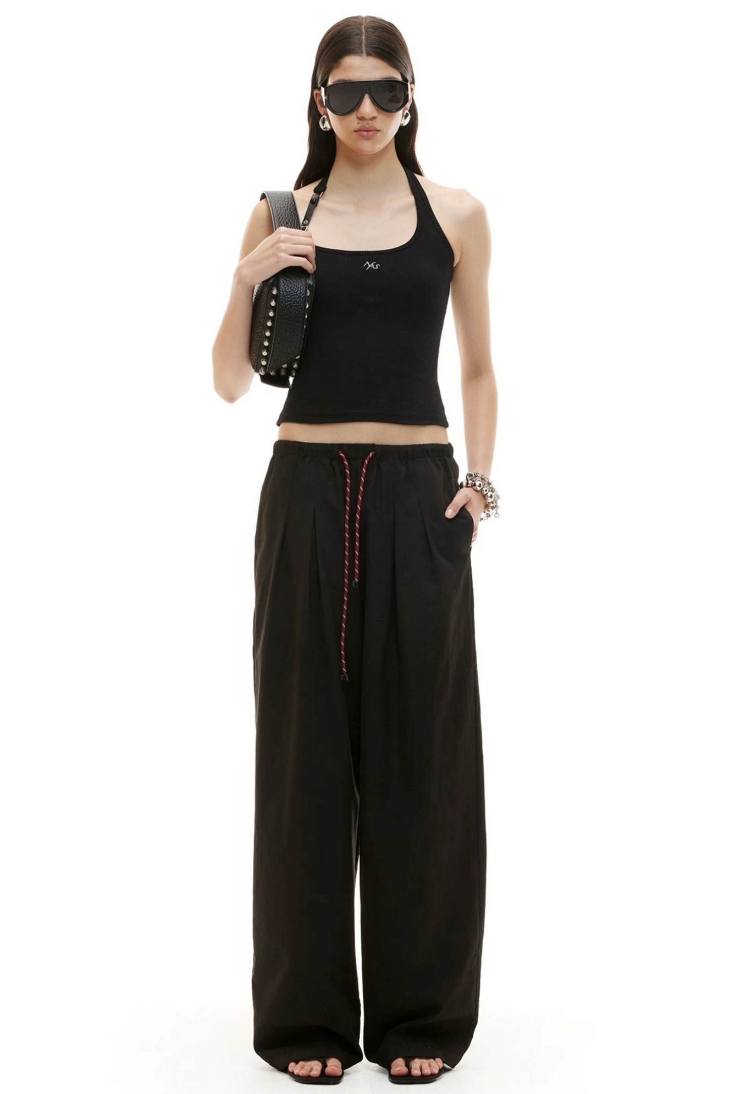 Equestrian Asymmetrical Leather Vest