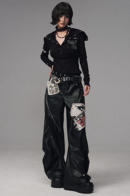 Lost Split Leather Pants